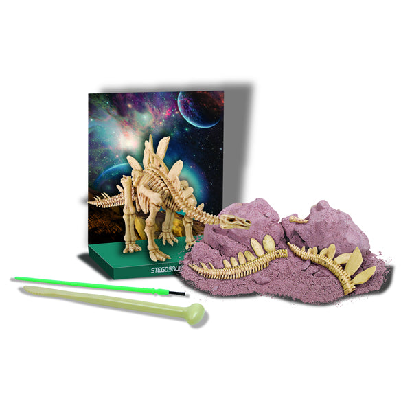 Dinosaurio Stegosaurus excava