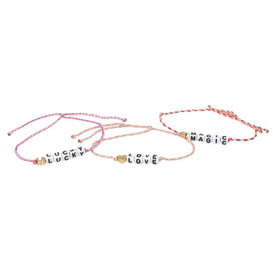 Miss Melody pulsera de tela con mensaje