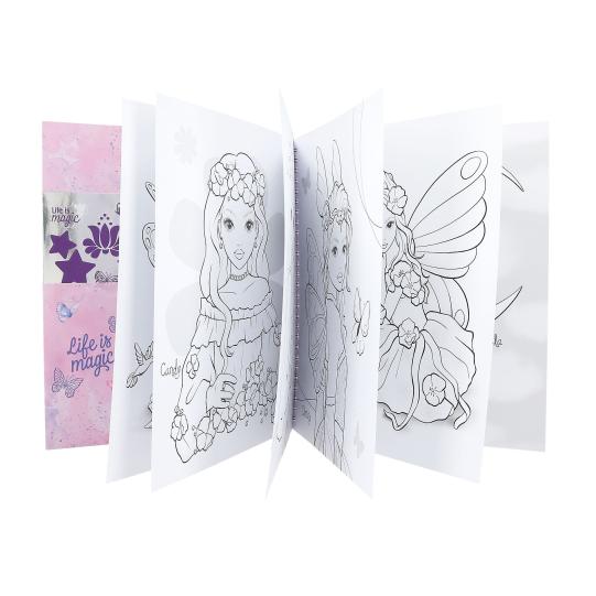 TopModel libro para colorear con lentejuelas Fairly love