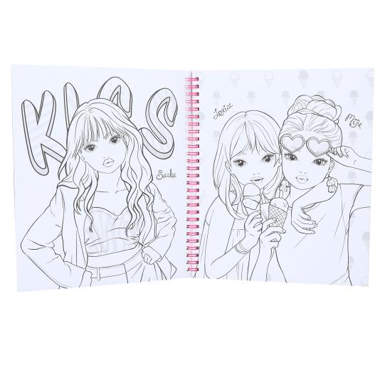 Libro para colorear con lentejuelas