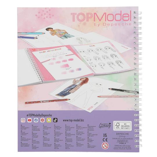 Create Your TOPModel cuarderno para colorear - Fashion Designer