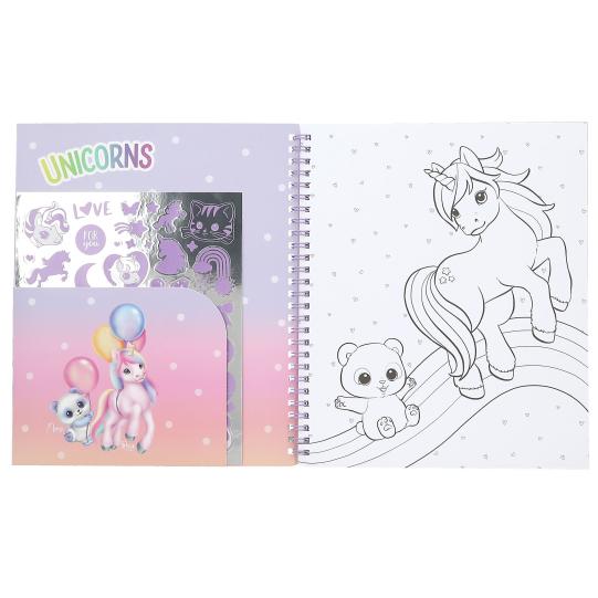 Ylvi libro de colorear con unicornio y lentejuelas