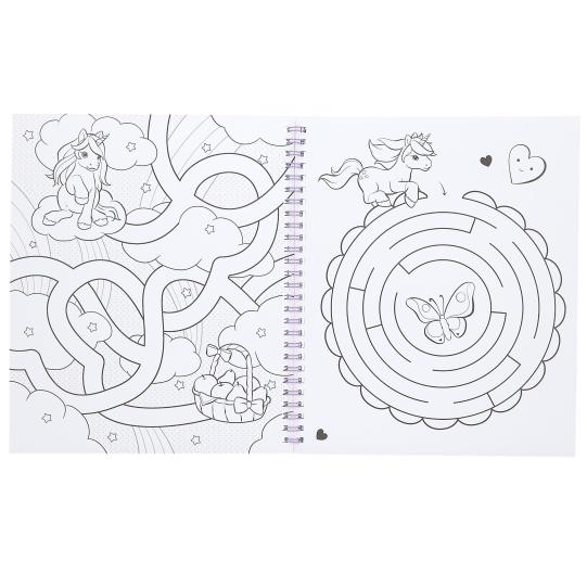 Ylvi libro de colorear con unicornio y lentejuelas