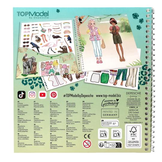 TOPModel safari Dress Me Up libro de stickers