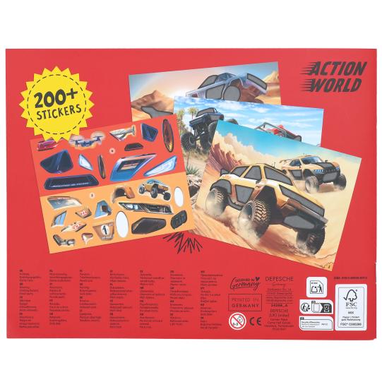 Libro de stickers Monster Cars