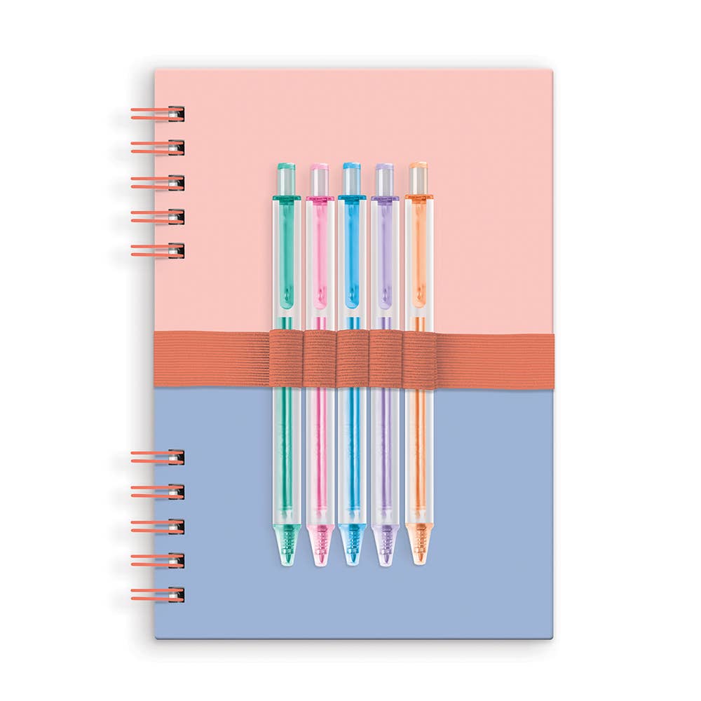 Cuaderno con Elástico para Lápices Coral and Salt Water