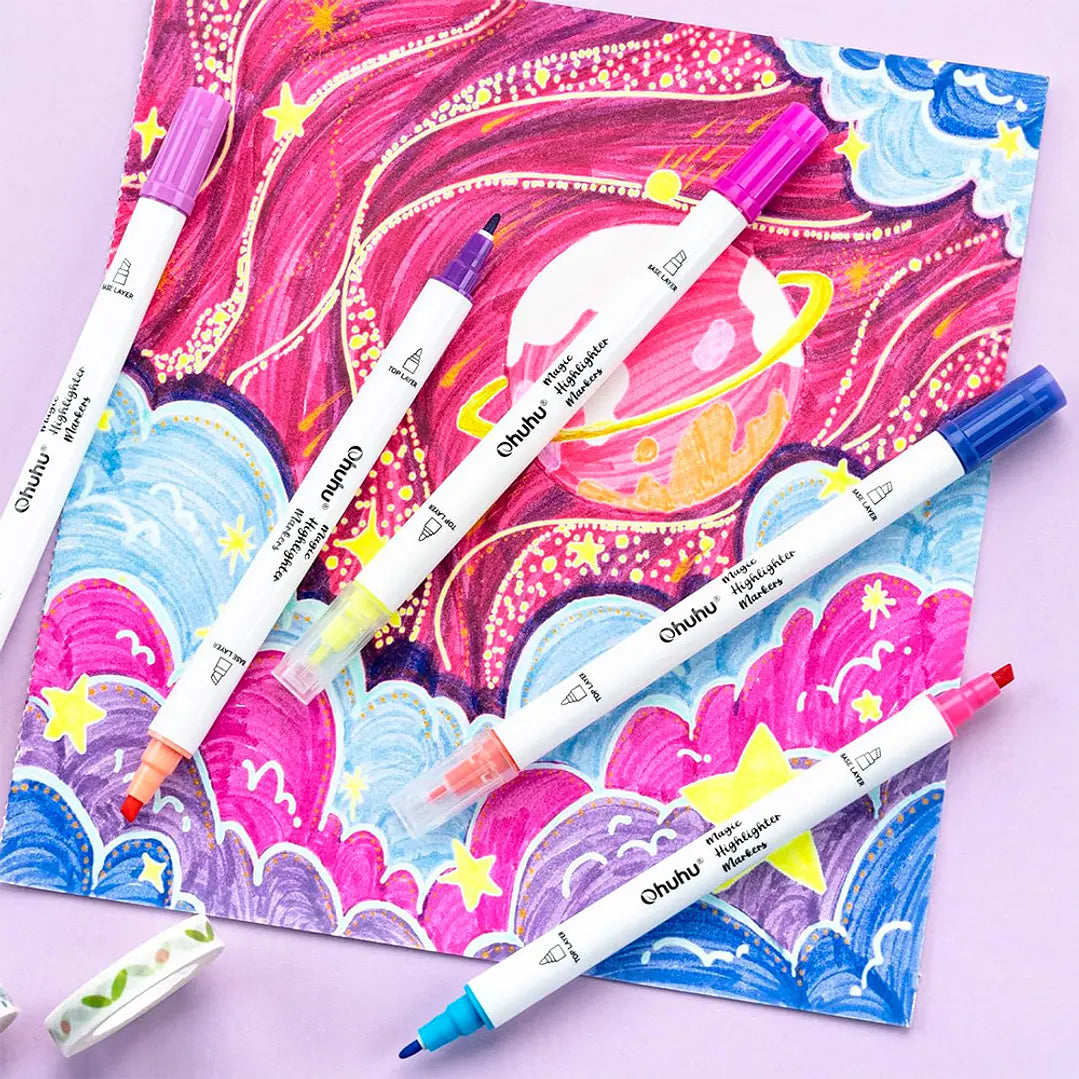 Estuche 16 marcadores destacadores mágicos 32 Colores