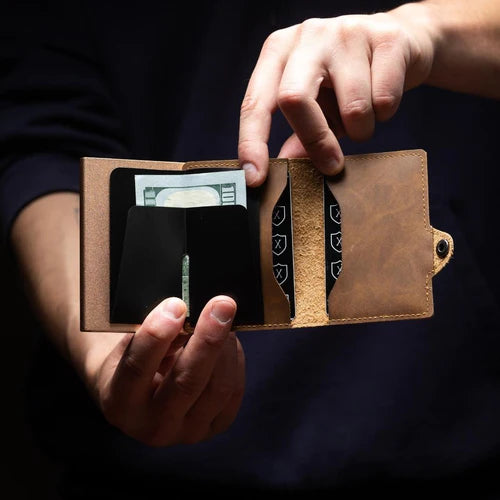 Billetera De Luxe Gold Brown Xclusive