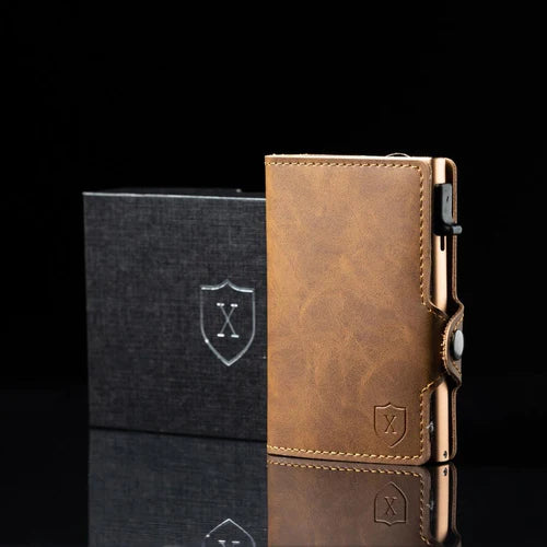 Billetera De Luxe Gold Brown Xclusive