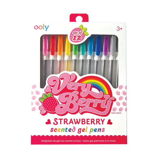 Set 12 Bolígrafos de gel con aroma a fresa Very Berry – Papelería