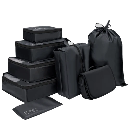 Set de Bolsas organizadoras para maletas Negro