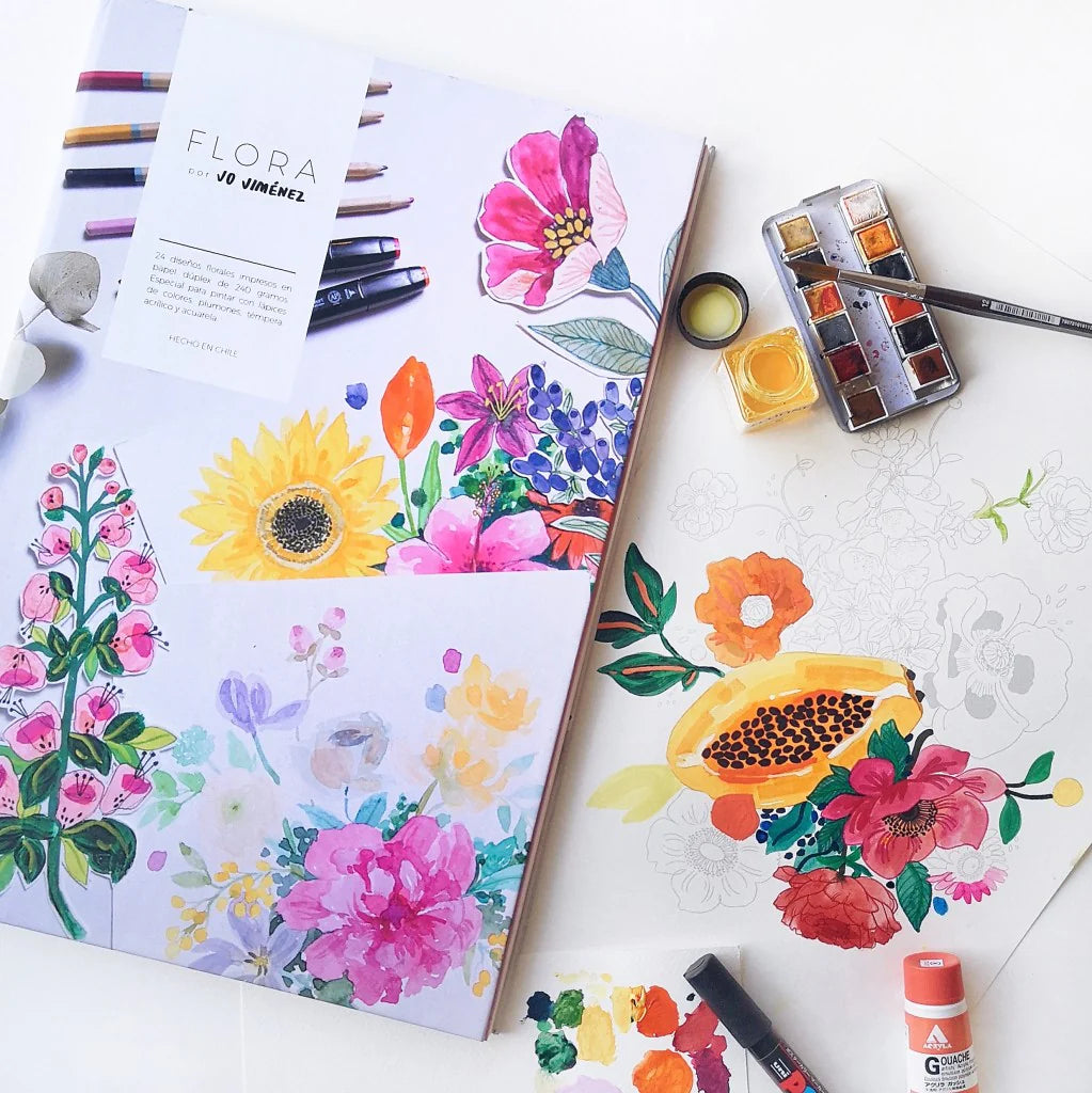 Libro para colorear Flora