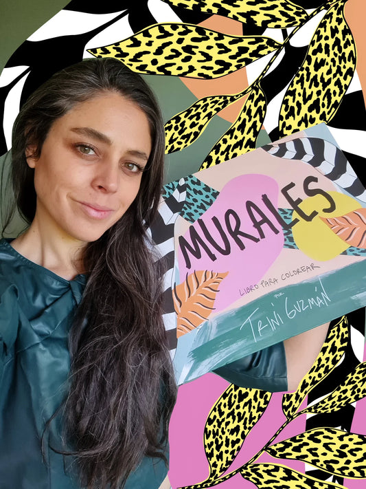 Libro para colorear: Murales - Trini Guzmán