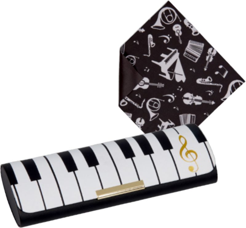 Estuche de lentes con paño de limpieza Teclado musical