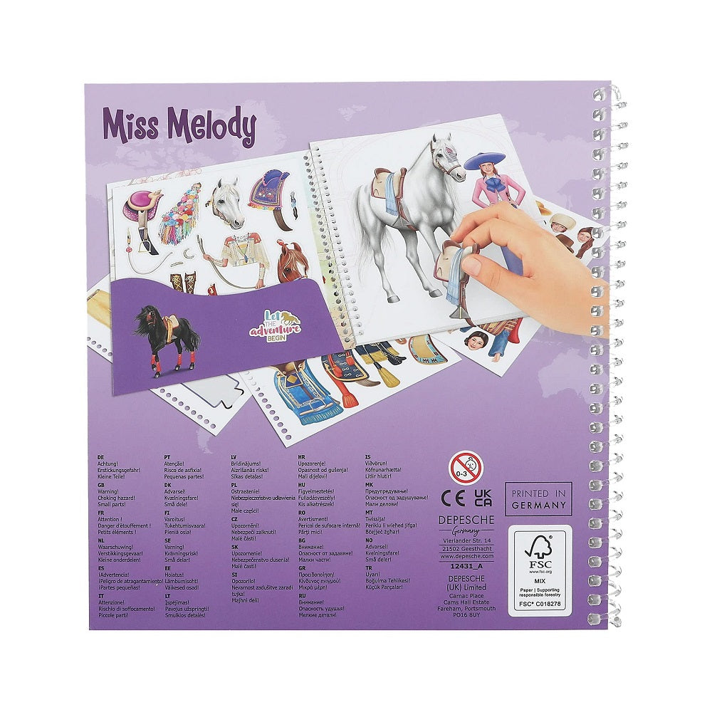 Miss Melody Libro Stickers Dress Me Up: Around the World