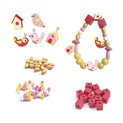 Crea tus joyas: Birds Wooden Beads