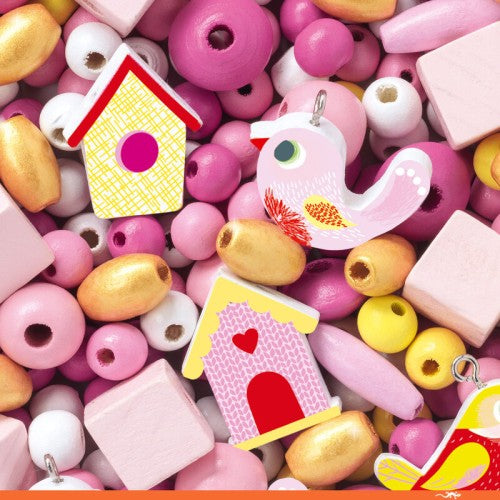 Crea tus joyas: Birds Wooden Beads