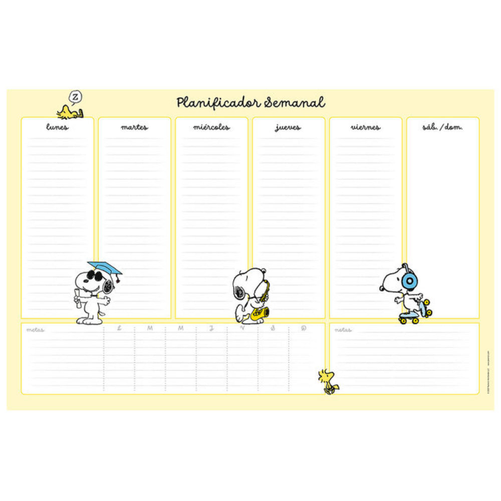 Planificador Semanal Snoopy