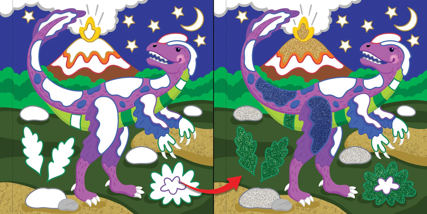 Libro de Stickers para Colorear - Dinosaurios