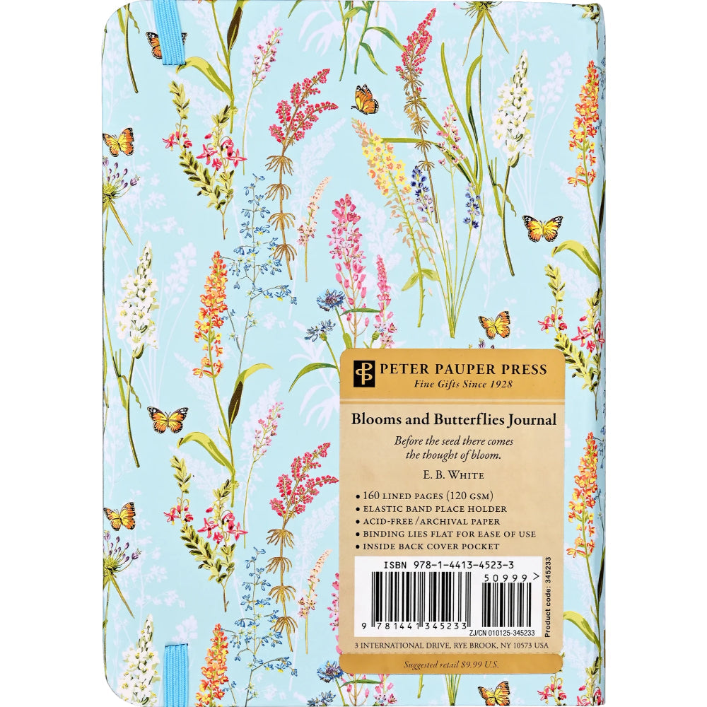 Libreta Lineada Flores y Mariposas