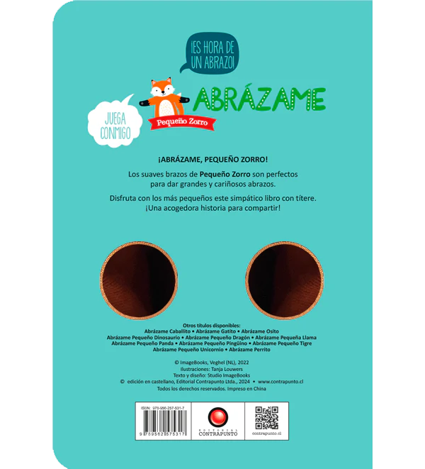 Abrázame Pequeño Zorro - Títere De Dedo