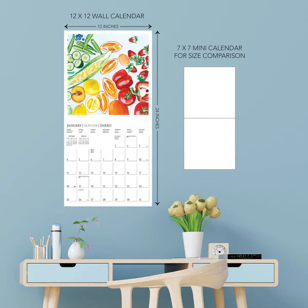 Calendario 2026 Pared 12M - Hortalizas