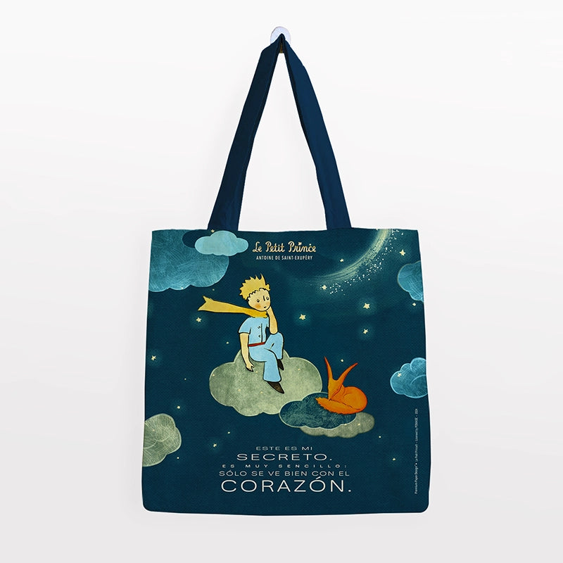 Bolsa Algodón Grande El Principito Corazón