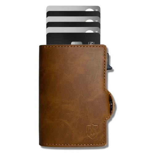 Billetera De Luxe Gold Brown Xclusive