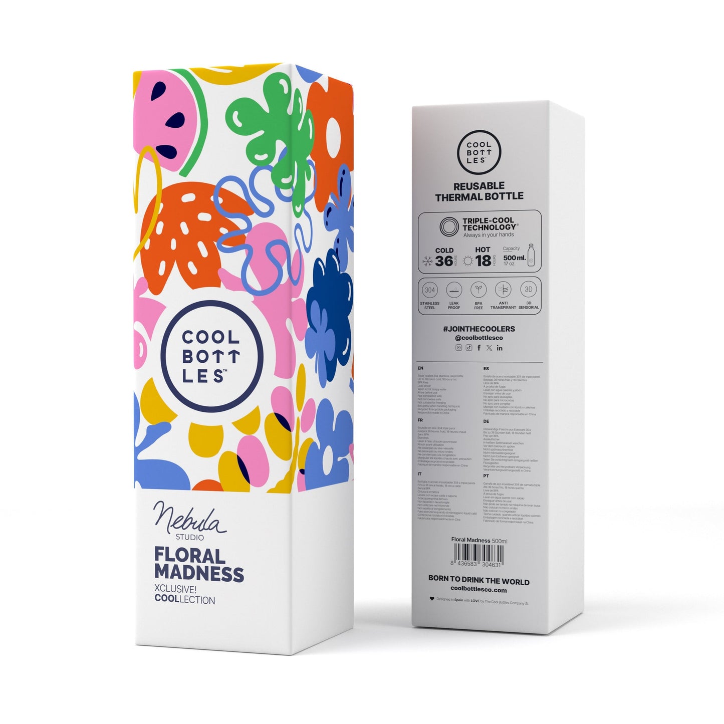 Botella Térmica Floral Madness - Nébula 500 ml