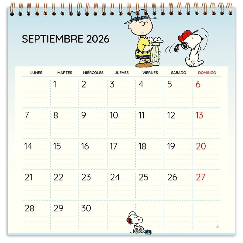 Calendario de Pared 2026 – Snoopy