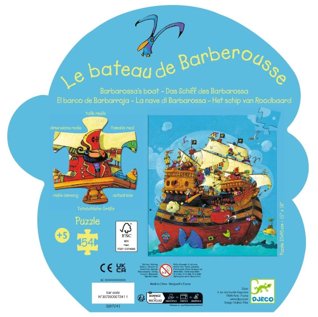 Puzzle Barco Barbarossa 54 piezas