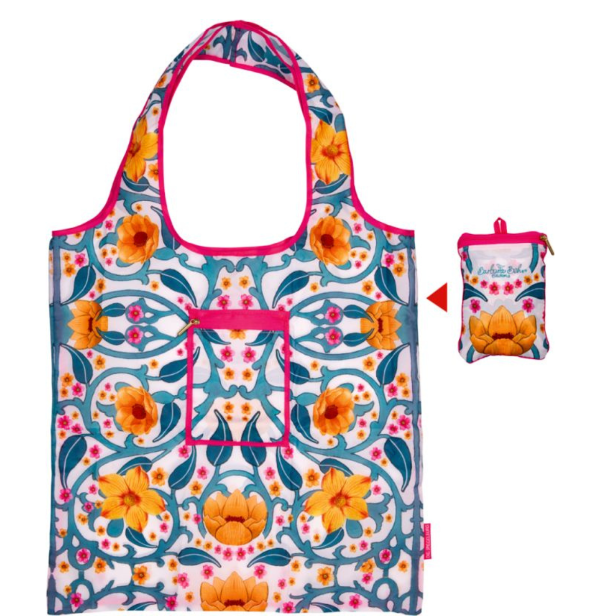 Bolsa plegable floral ornamental