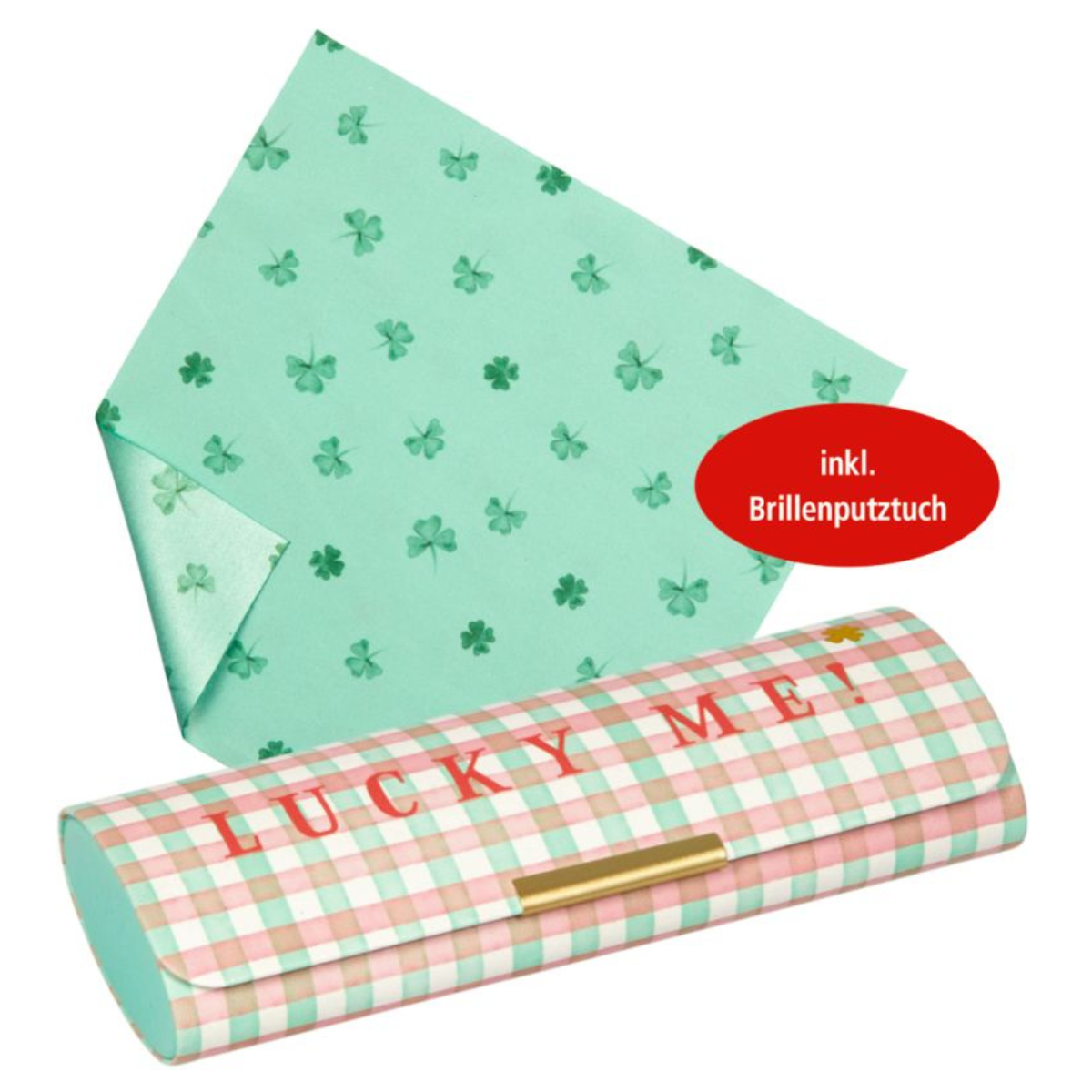 Estuche de lentes con paño de limpieza Lucky Me
