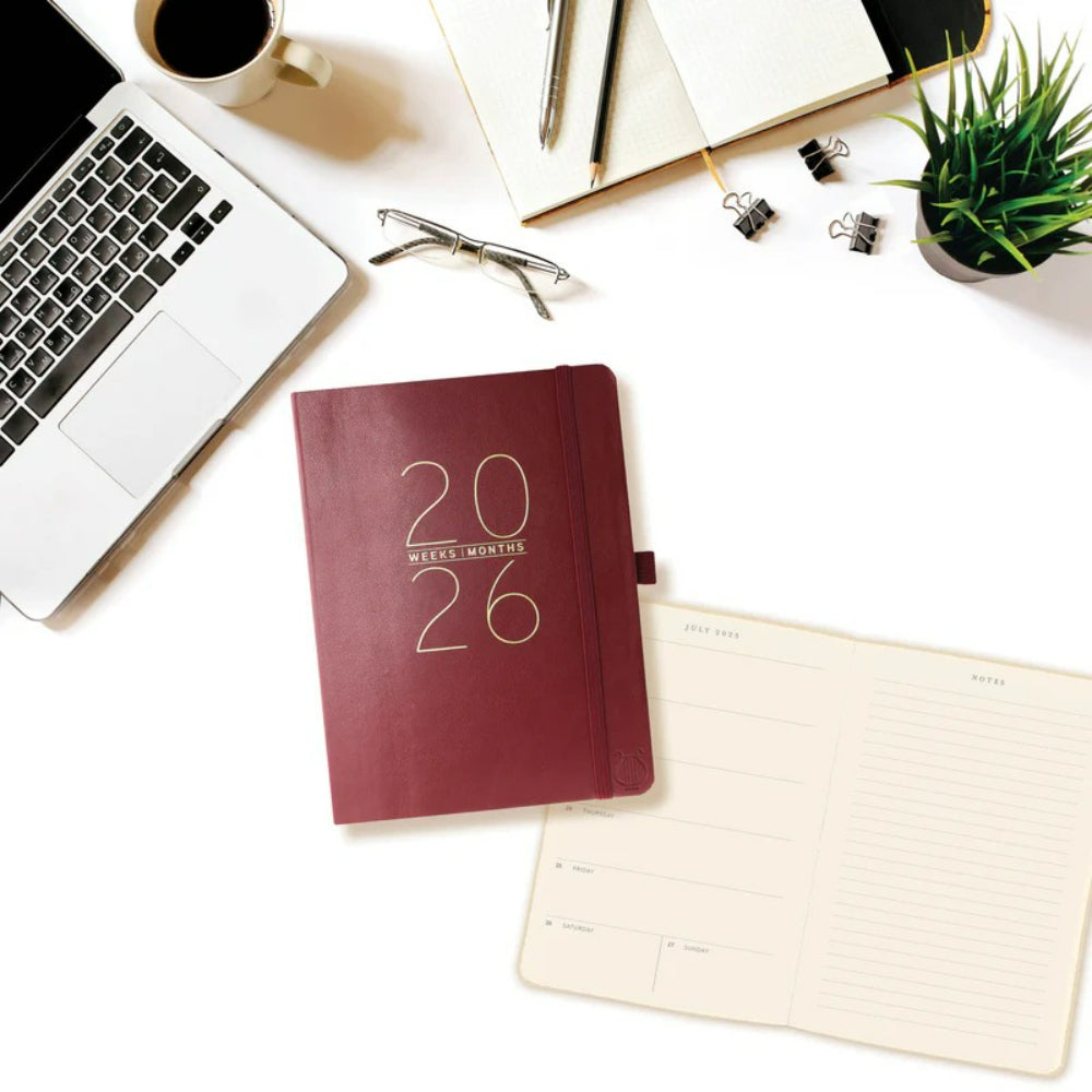 Agenda 2026 Apollo Rojo 18 Meses