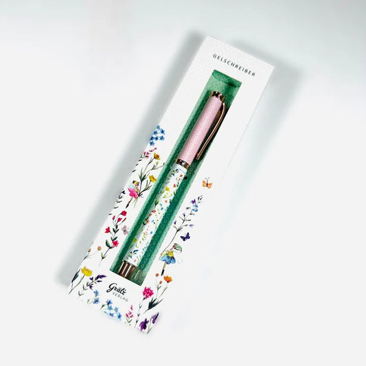 Roller Gel diseño Rosado Flores Silvestres y Hadas