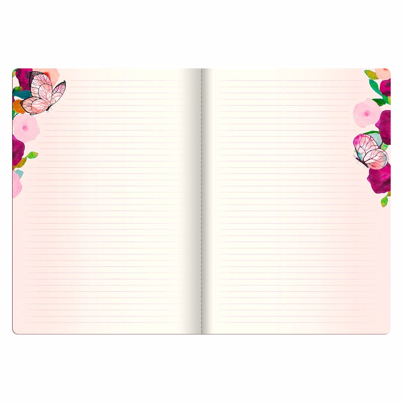 Libreta Tapa Blanda Grande – Butterfly