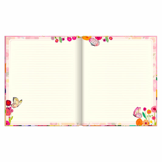 Libreta Tapa dura Grande – Butterfly Rose