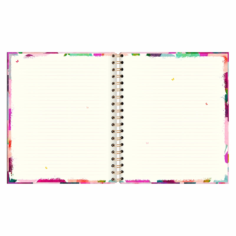 Libreta Tapa Dura con Espiral Grande Butterfly
