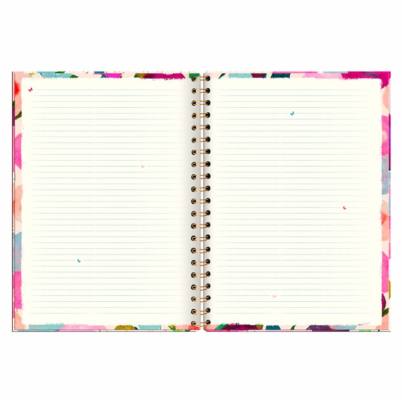 Cuaderno Extra grande Tapa dura Grande Butterfly rosa