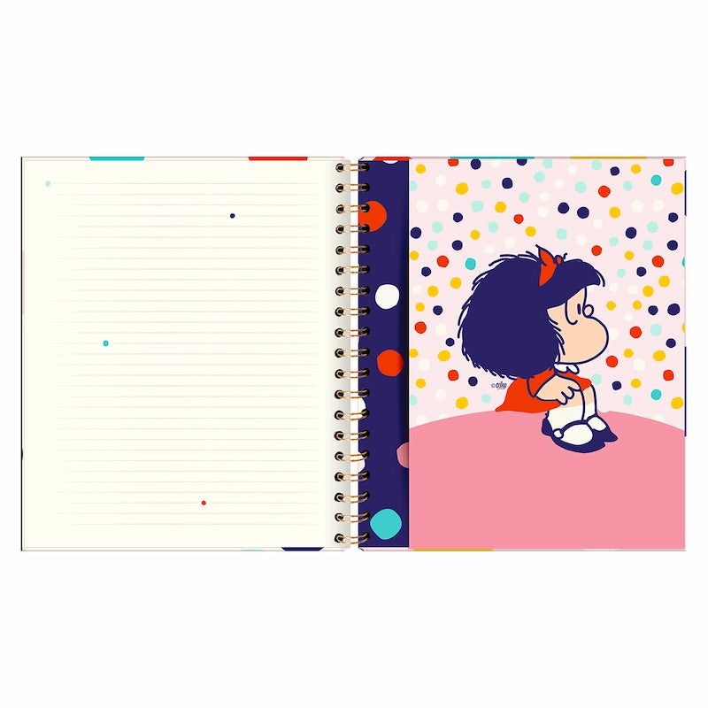 Libreta Tapa Dura con espiral Mafalda - De esos días