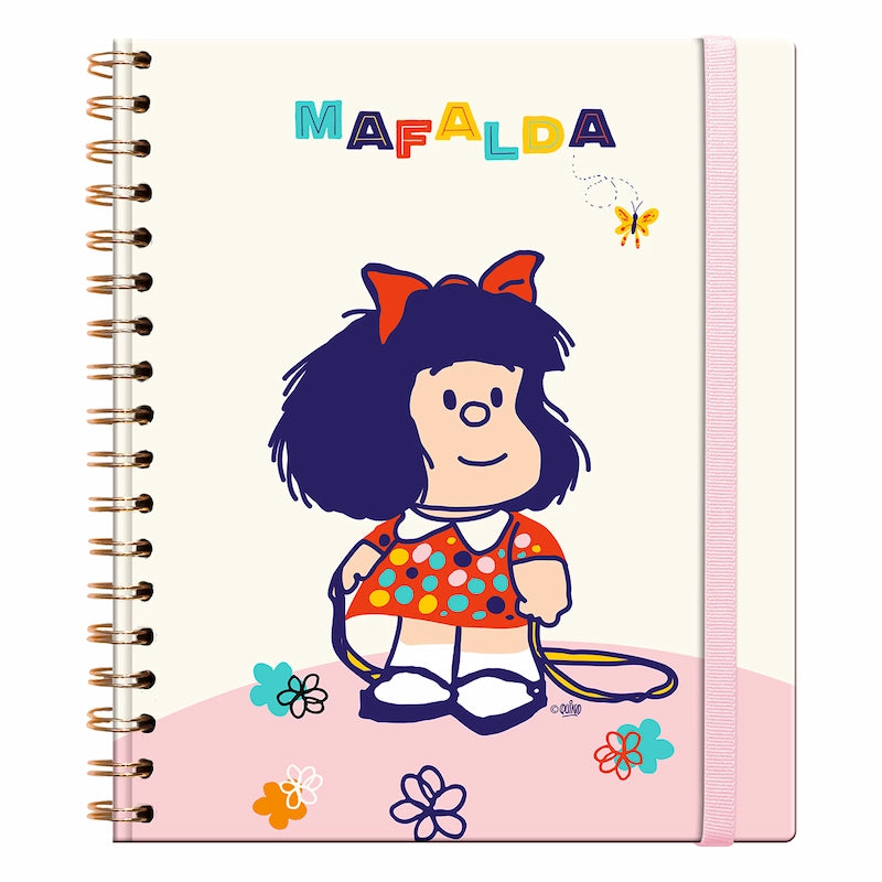 Libreta Tapa Dura con Espiral Grande – Mafalda