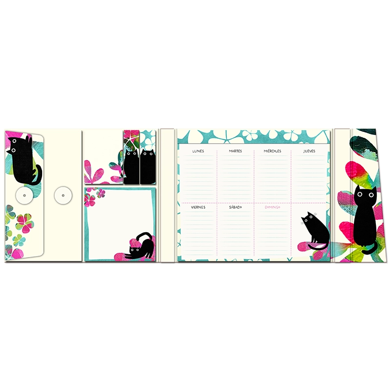 Planificador Semanal y Notitas Planet Gato