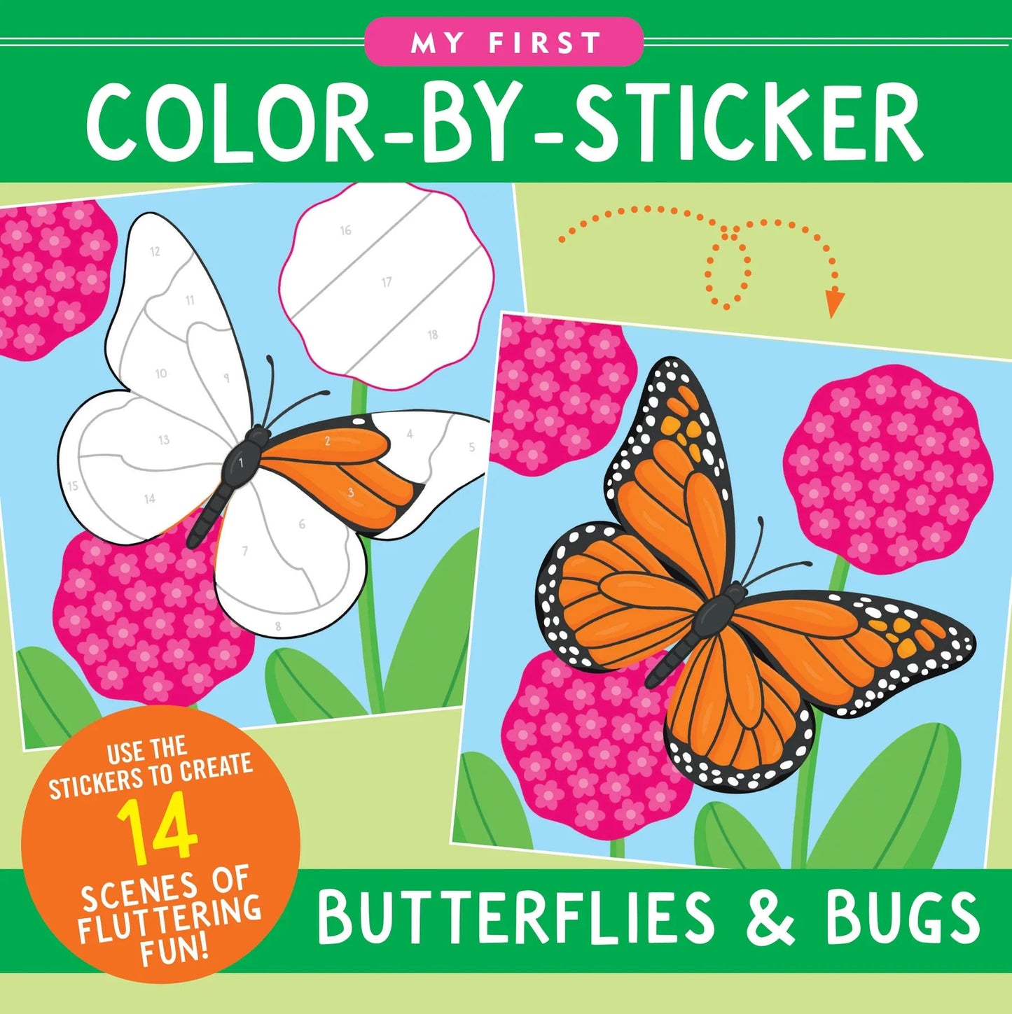 Libro de Stickers para Colorear Butterflies & Bugs