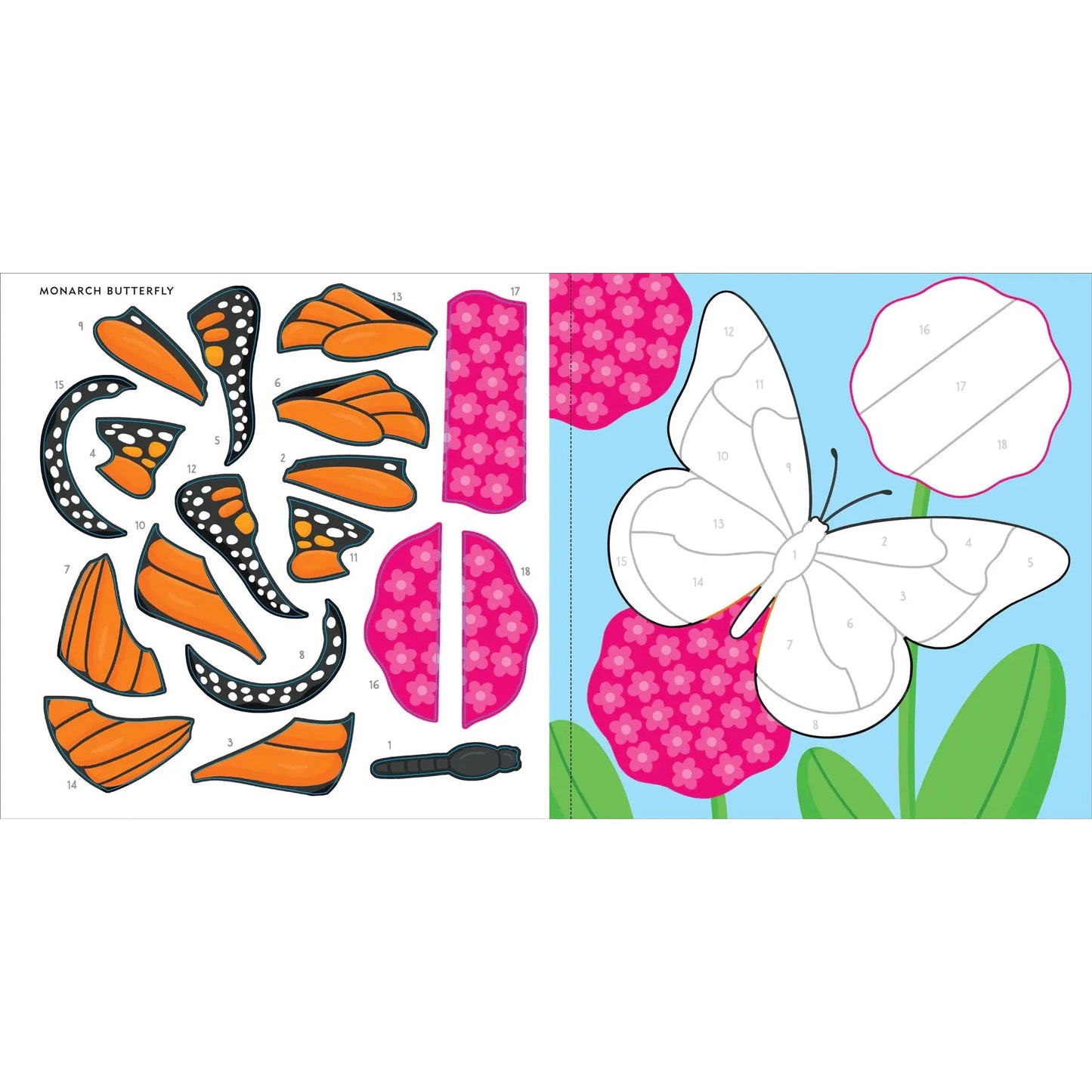 Libro de Stickers para Colorear Butterflies & Bugs