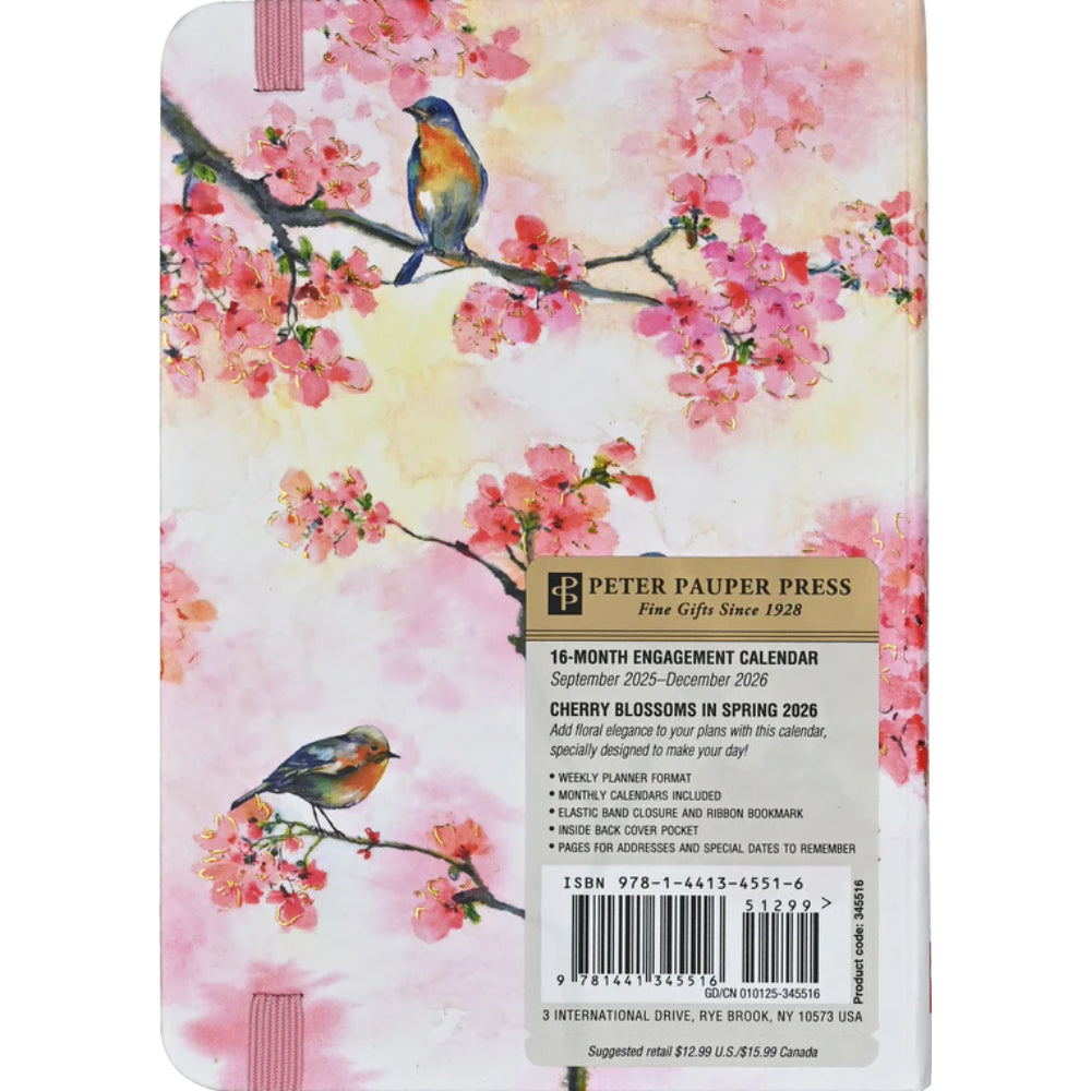 Agenda 2026 Cherry Blossoms 16 Meses