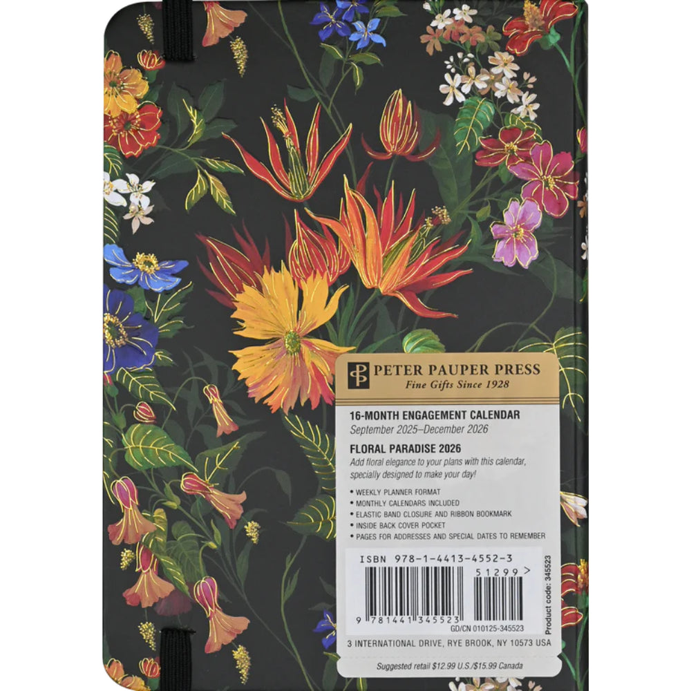 Agenda 2026 Floral Paradise 16 Meses