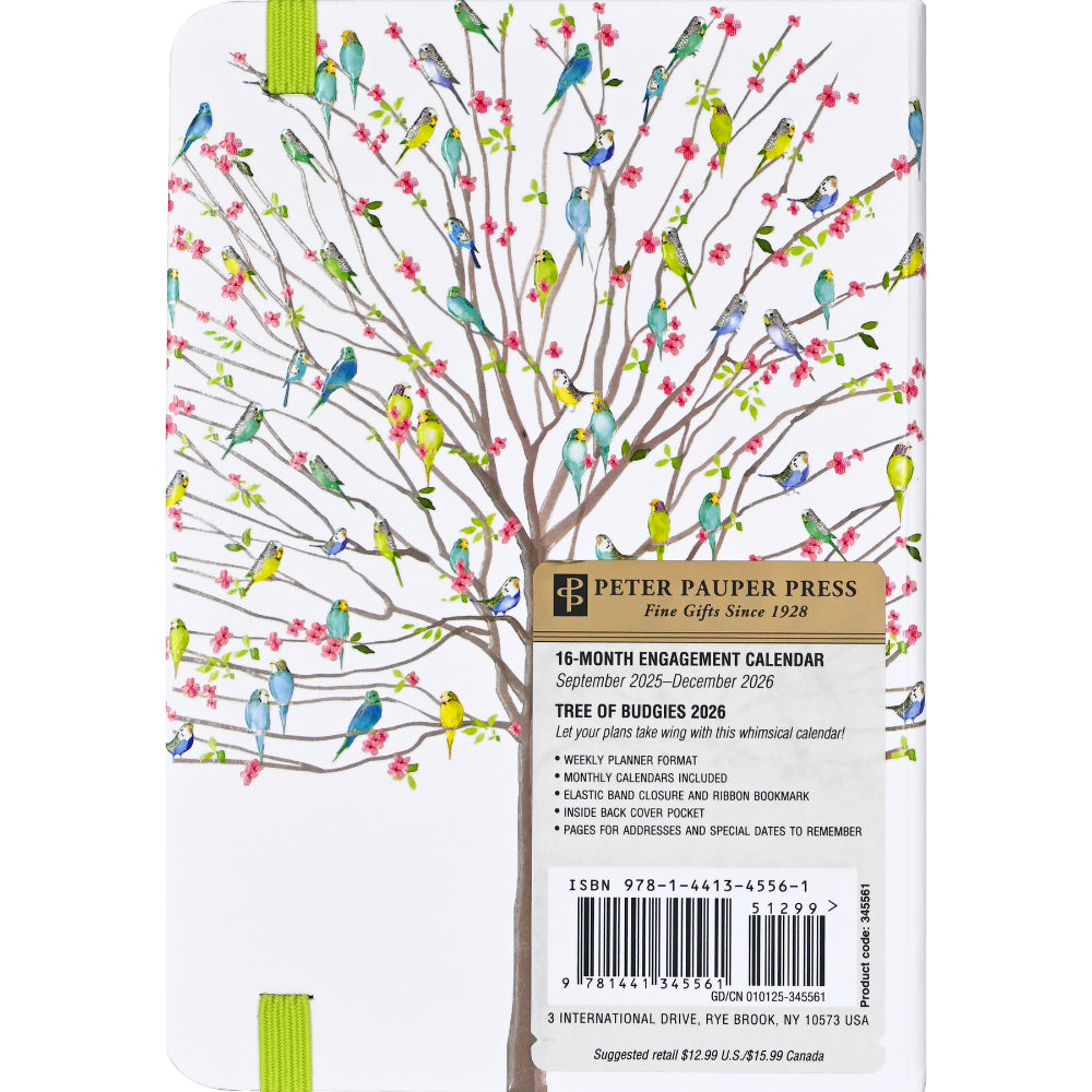 Agenda 2026 Tree of Budgies 16 Meses