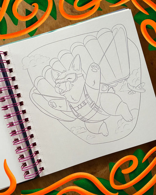 Libro para colorear Patitas en Acción