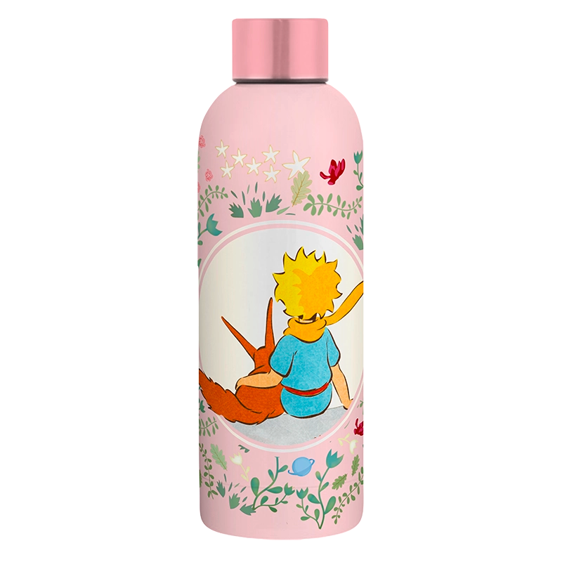 Botella Acero Inoxidable El Principito Rosa
