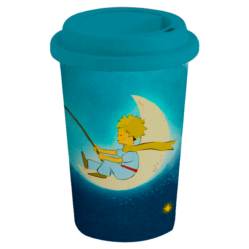 Vaso Ecológico de Bambú 350 ml – Le Petit Prince Pescador Azul